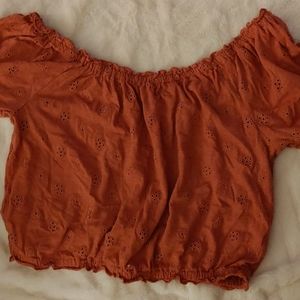 Off the shoulder crop top